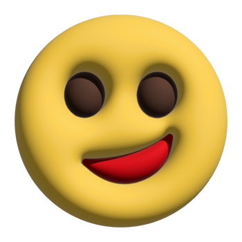 Emoticon emoji 3d smirk png