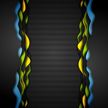 Colorful abstract corporate waves vector background