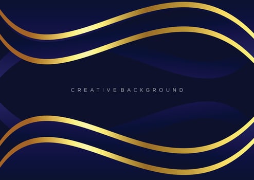blue with luxury line wave background vector