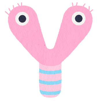 Monster alphabet letter Y png