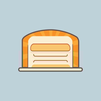 bakery Flat icon illustration in line art style vector
