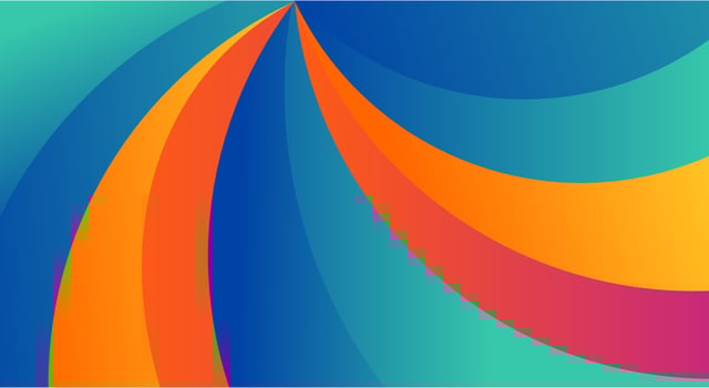Curve colorful blue and orange background wallpaper vector