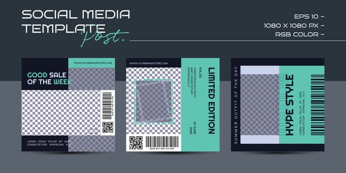 Modern fashion design for social media post template vector