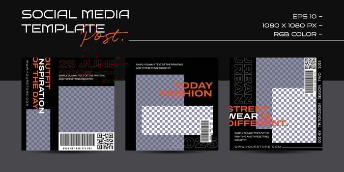Modern fashion design for social media post template vector