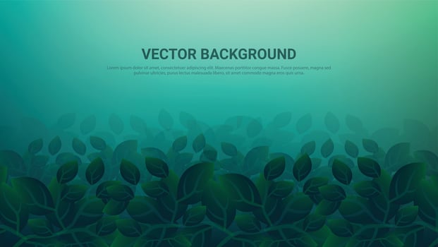green leaves vector background nature abstract bg dark green