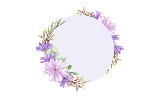 flower frame design art illustration vector