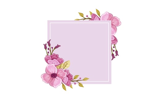 flower frame design art illustration vector