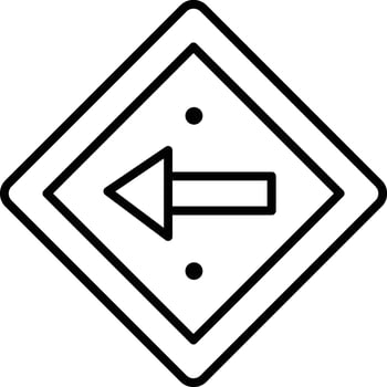right way line icon vector