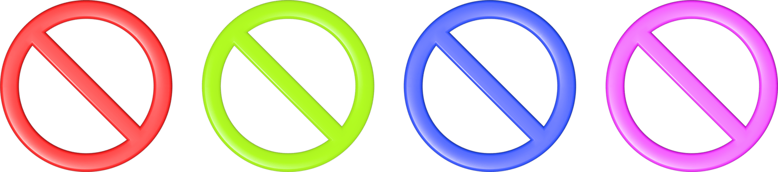 Prohibition Sign 3d set ,ban icon png