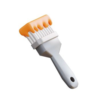 3d illustration paint brush png