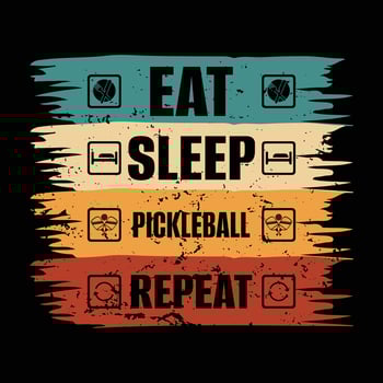 Funny Pickleball Player Sports Retro Vintage Pickleball T-shirt Design vector