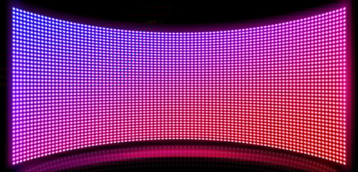 Tv show led screen stage and lcd wall background vector
