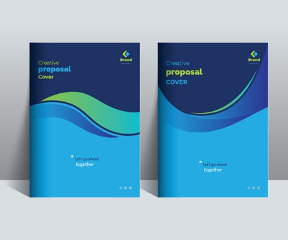 Creative Business Proposal Cover Design Template adept for multipurpose projects vector