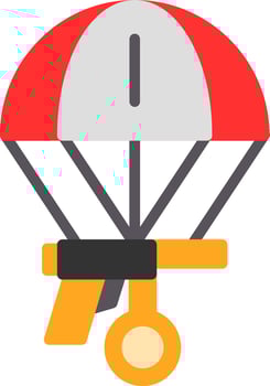 Skydiving Vector Icon Design