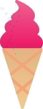 Ice cream cone Vector Icon Design