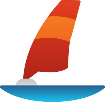 Windsurf Vector Icon Design