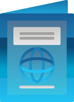 International passport Vector Icon Design