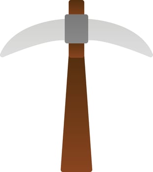 Pickaxe Vector Icon Design