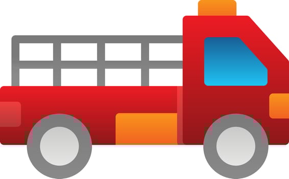 Pickup truck Vector Icon Design