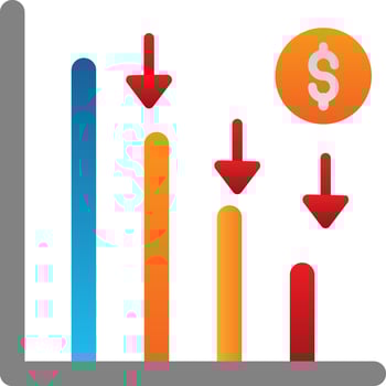 Line chart Vector Icon Design