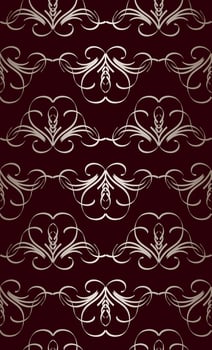Vintage old pattern. Vintage wallpaper in baroque style. Seamless vector background. Linear ornament for fabric, wallpaper, packaging. Rich wedding ornament.