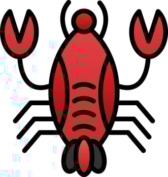 Lobster Vector Icon Design