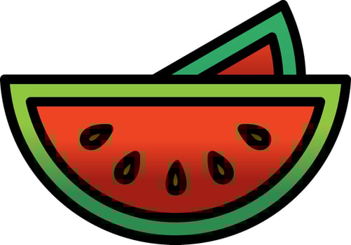 Watermelon Vector Icon Design