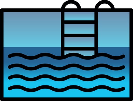 Swimming pool Vector Icon Design