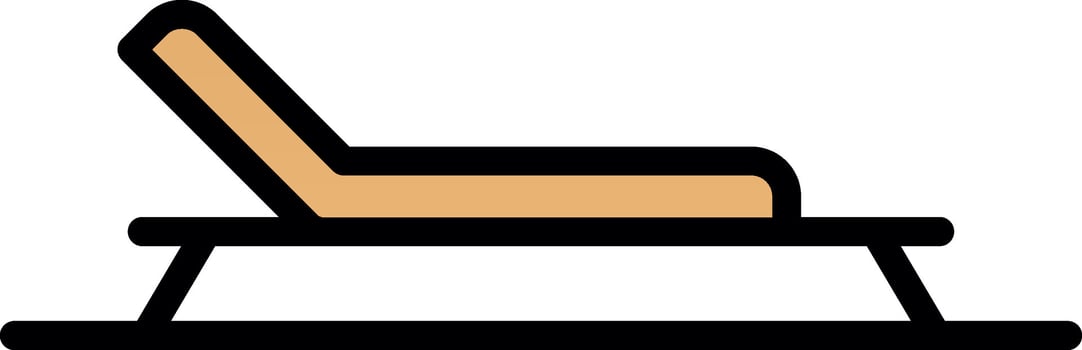Beach chair Vector Icon Design