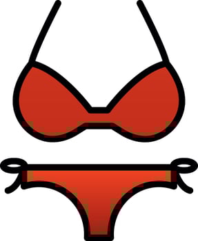 Bikini Vector Icon Design