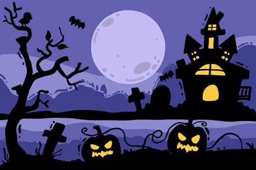 landscape background for composing Halloween day vector