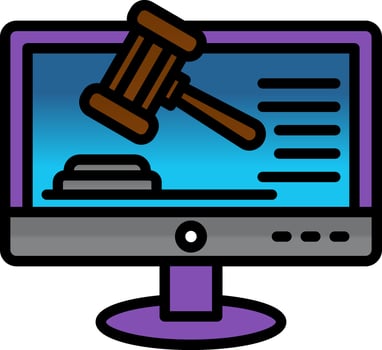Online court Vector Icon Design