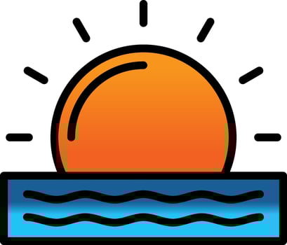 Sunrise Vector Icon Design