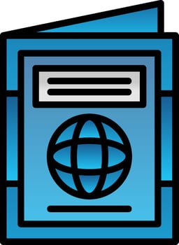 International passport Vector Icon Design
