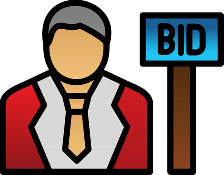 Bid Vector Icon Design