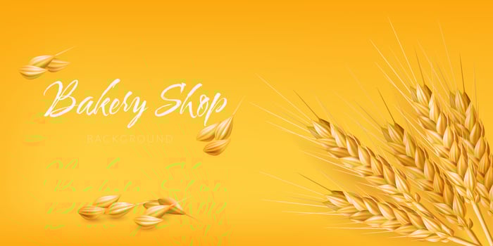 3D vector image of a bunch of ripe wheat spikes, rye, and dry straw perfect for any agricultural or farming design. Wheat spike with many visible seeds and grains. For agriculture, farms, baking