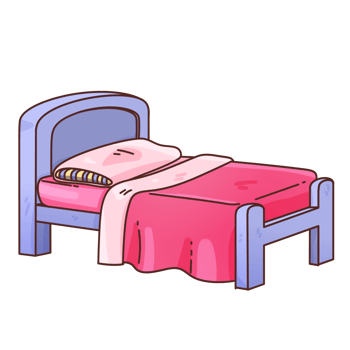 Sleeping Time Objects Clip Art Cartoon Bed png