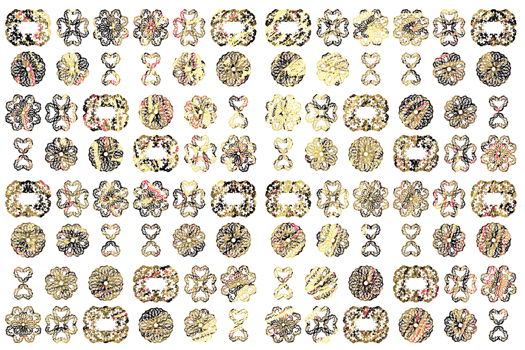 decoration shape pattern painting on fabric or material png