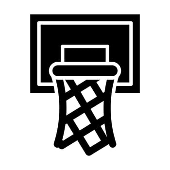 Basketball Hoop Vector Glyph Icon Design