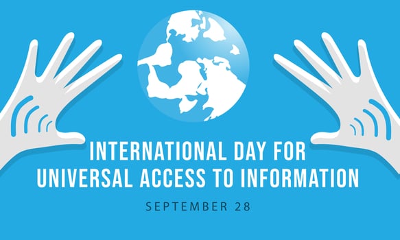 international day for universal access to information. background, banner, card, poster, template. Vector illustration.