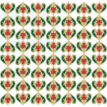 pattern shaped background with classic floral ornament vector