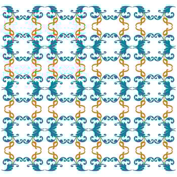 pattern shaped background with classic floral ornament vector