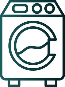Washing machine Vector Icon Design