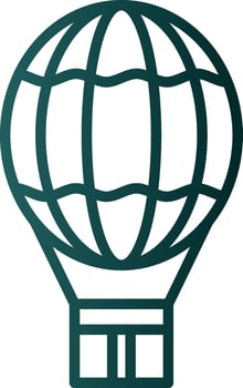 Hot air balloon Vector Icon Design