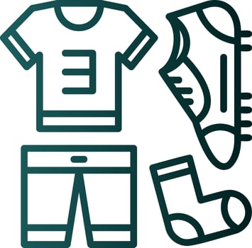 Football uniform Vector Icon Design