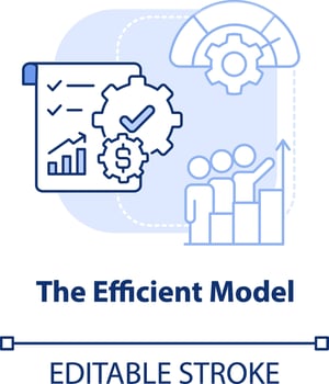 Efficient model light blue concept icon. Business profit growth. Supply chain type abstract idea thin line illustration. Isolated outline drawing. Editable stroke vector