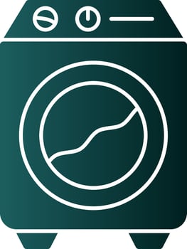 Washing machine Vector Icon Design