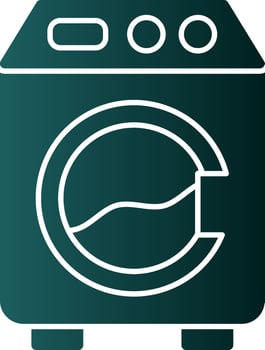 Washing machine Vector Icon Design