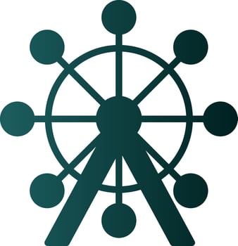 Ferris wheel Vector Icon Design