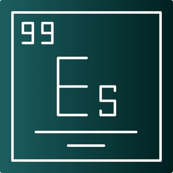 Einsteinium Vector Icon Design